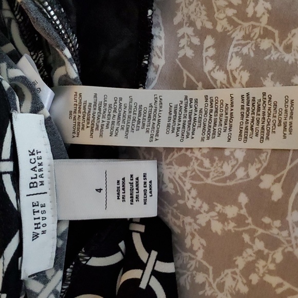 White/Black-dress. Size:4. Pattern Black & White circle link with removable belt - Picture 4 of 4